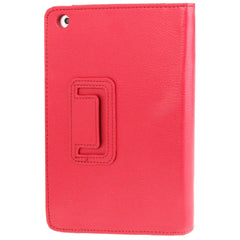 2-fold Litchi Texture Flip Leather Case with Holder Function for iPad mini / mini 2 Retina