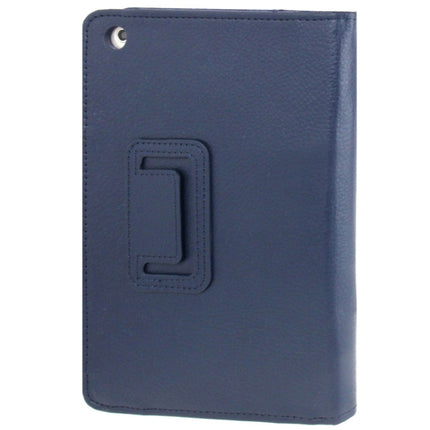 2-fold Litchi Texture Flip Leather Case with Holder Function for iPad mini / mini 2 Retina