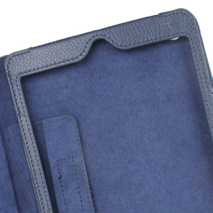 2-fold Litchi Texture Flip Leather Case with Holder Function for iPad mini / mini 2 Retina