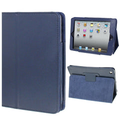 2-fold Litchi Texture Flip Leather Case with Holder Function for iPad mini / mini 2 Retina