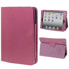 2-fold Litchi Texture Flip Leather Case with Holder Function for iPad mini / mini 2 Retina