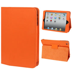 2-fold Litchi Texture Flip Leather Case with Holder Function for iPad mini / mini 2 Retina