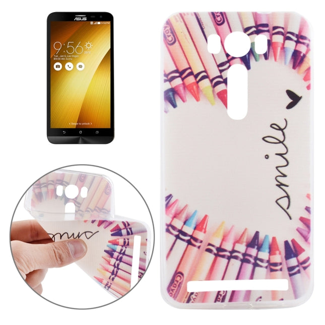 Ultrathin Flowers Pattern Soft TPU Protective Cover Case for Asus Zenfone 2 Laser / ZE500KL 5.0inch