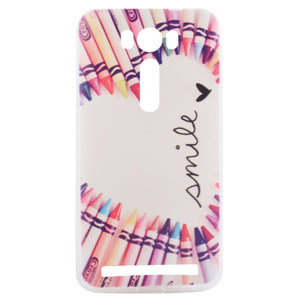 Ultrathin Flowers Pattern Soft TPU Protective Cover Case for Asus Zenfone 2 Laser / ZE500KL 5.0inch