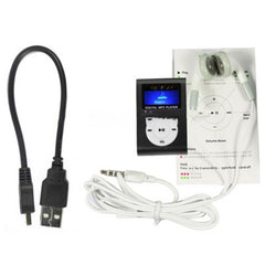 TF / Micro SD Card Slot MP3 Player with LCD Screen, Metal Clip, with LCD Screen