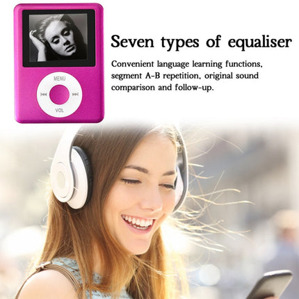 Reproductor MP4 con pantalla TFT de 1,8 pulgadas, ranura para tarjeta TF, compatible con grabadora, radio FM, libro electrónico y calendario