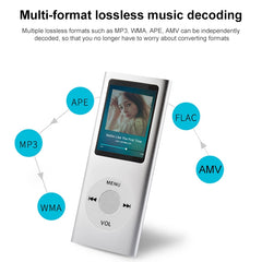 1.8 inch TFT Screen Metal MP4 Player with TF Card Slot, Support Recorder, FM Radio, E-Book and Calendar, MP4 Player