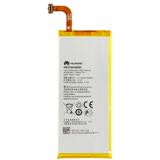 2000mAh Replacement Battery for Huawei Ascend P6(Gold), 2000mAh Gold