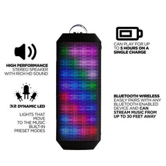 YM-339 2 x 5W Bluetooth Speaker with LED Lights, Support TF Card