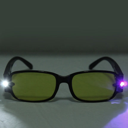 UV Protection Yellow Resin Lens Reading Glasses with Currency Detecting Function, +2.00D, +1.00D, +1.50D, +2.50D, +3.00D, +3.50D, +4.00D