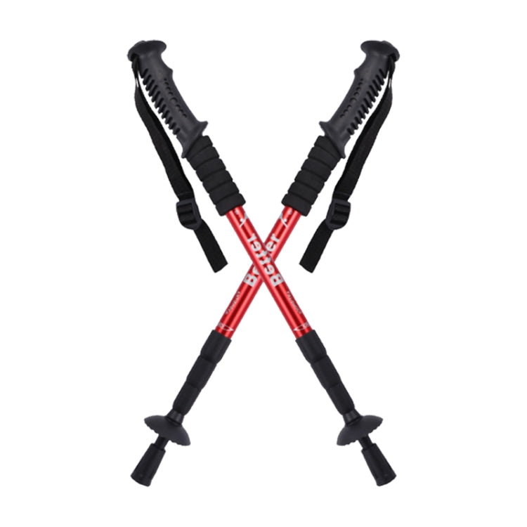 Folding Adjustable Crutch / Walking Stick with Compass, Height: 0.5-1.1m (Random Color Delivery), 4-section