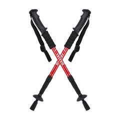 Folding Adjustable Crutch / Walking Stick with Compass, Height: 0.5-1.1m (Random Color Delivery), 4-section