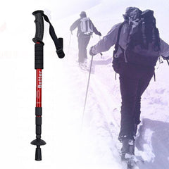 Folding Adjustable Crutch / Walking Stick with Compass, Height: 0.5-1.1m (Random Color Delivery), 4-section