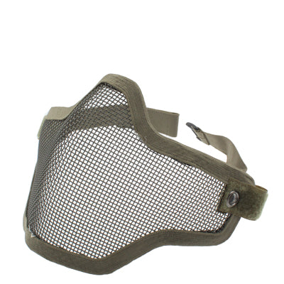 Half Face Net Mesh Style Protection Mask with Elastic Strap, Net Mesh Style Mask (Army Green)
