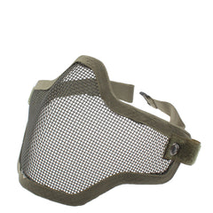 Half Face Net Mesh Style Protection Mask with Elastic Strap, Net Mesh Style Mask (Army Green)