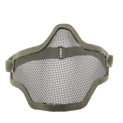 Half Face Net Mesh Style Protection Mask with Elastic Strap, Net Mesh Style Mask (Army Green)