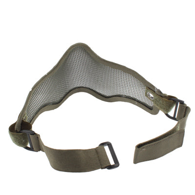 Half Face Net Mesh Style Protection Mask with Elastic Strap, Net Mesh Style Mask (Army Green)