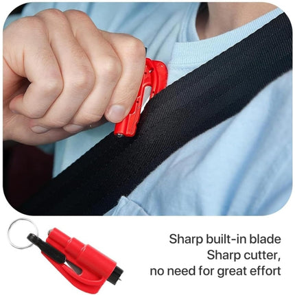 2 in 1 Car Emergency Hammer / Key Chain / Knife Broken Glass Portable Tool, 2 in 1 Black, 2 in 1 Yellow, 2 in 1 Red
