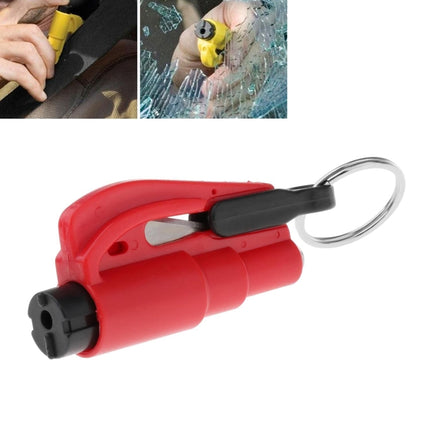 2 in 1 Car Emergency Hammer / Key Chain / Knife Broken Glass Portable Tool, 2 in 1 Black, 2 in 1 Yellow, 2 in 1 Red