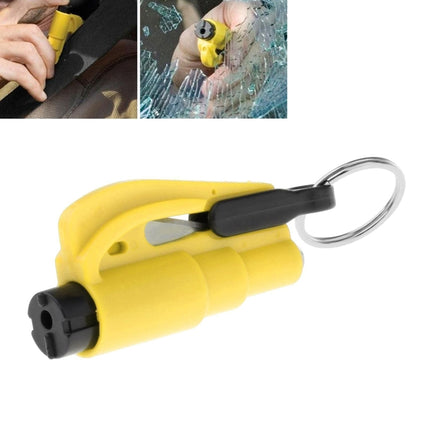 2 in 1 Car Emergency Hammer / Key Chain / Knife Broken Glass Portable Tool, 2 in 1 Black, 2 in 1 Yellow, 2 in 1 Red