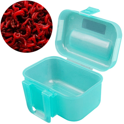 Plastic Live Earthworm Fishing Tackle Box Bug Shrimp Bait Box, Bug Shrimp Bait Box
