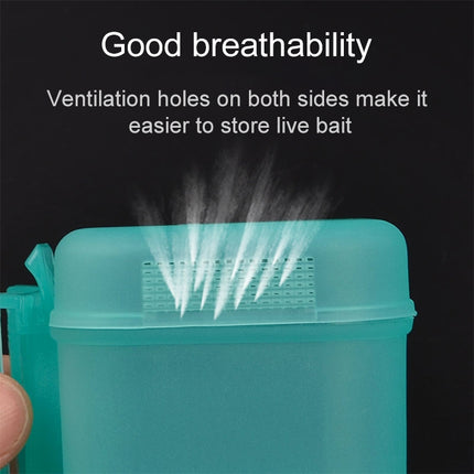 Plastic Live Earthworm Fishing Tackle Box Bug Shrimp Bait Box, Bug Shrimp Bait Box