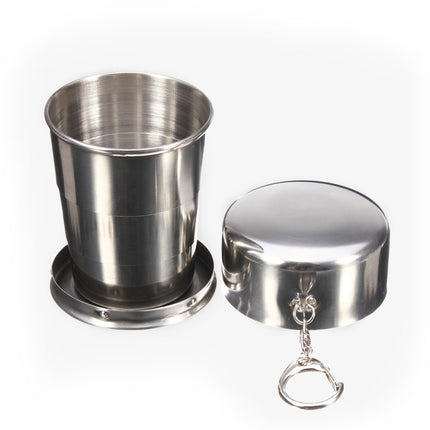 Stainless Steel Retractable Outdoor Cup  Size: 85 x 72 x 72 mm (Big)