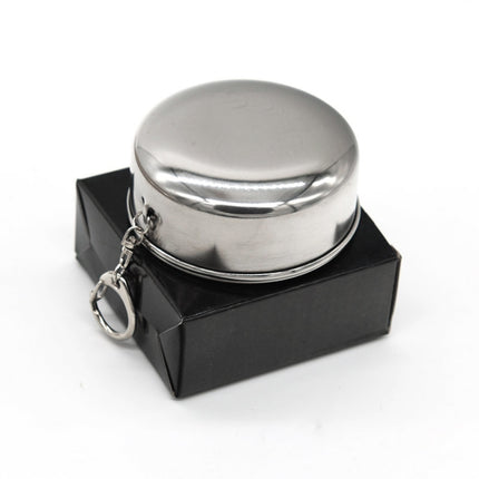 Stainless Steel Retractable Outdoor Cup  Size: 85 x 72 x 72 mm (Big)