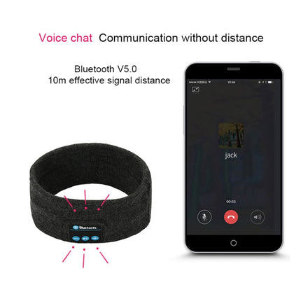 My-Call Bluetooth V5.0 Headsfree Sport Headband Music Headwear for iPhone 6 & 6s / iPhone 5 & 5S / iPhone 4 & 4S and Other Bluetooth Devices, usic Headwear Black, Music Headwear Dark Gray, Music Headwear Grey
