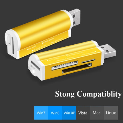 2 PCS Multi All in 1 USB 2.0 Micro SD SDHC TF M2 MMC MS PRO DUO Memory Card Reader