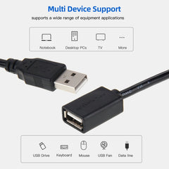 USB 2.0 AM to AF Extension Cable, Length: 2.5m, Length: 2.5m