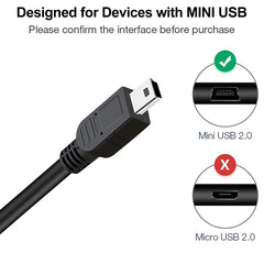 USB 2.0 AM to Mini 5pin USB Cable, Length: 1.5m, USB 2.0 AM to Mini 5Pin