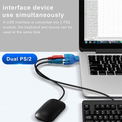 USB Male to PS/2 Female Adapter for Mouse / Keyboard, USB Male to 2 PS/2 Female