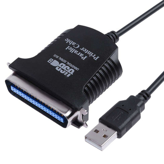 USB to Parallel 1284 36 Pin Printer Adapter Cable, Cable Length: 1m, USB 2.0 to IEEE1284 (Black)