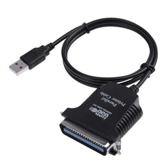 USB to Parallel 1284 36 Pin Printer Adapter Cable, Cable Length: 1m, USB 2.0 to IEEE1284 (Black)