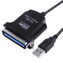 USB to Parallel 1284 36 Pin Printer Adapter Cable, Cable Length: 1m, USB 2.0 to IEEE1284 (Black)