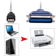 High Quality USB 2.0 to Parallel 1284 36 Pin Printer Adapter Cable, Cable Length: Approx 1m