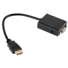 26cm HDMI to VGA + Audio Output Video Conversion Cable with 3.5mm Audio Cable, Support Full HD 1080P, Length: 26cm