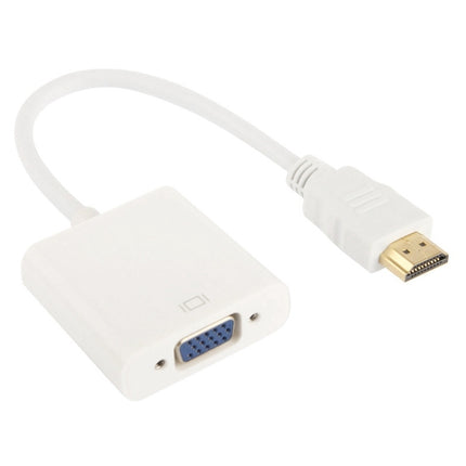 24cm Full HD 1080P HDMI to VGA + Audio Output Cable for Computer / DVD / Digital Set-top Box / Laptop / Mobile Phone / Media Player, Length: 24cm, Length: 24cm(White)