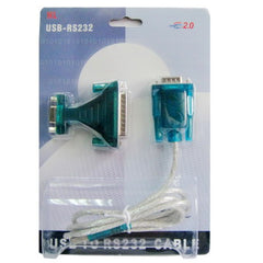 USB to RS232 9 Pin Male Cable & RS232 9P Female to RS232 25 Pin Male Adapter with Single Chip, USB to RS232 with Single Chip