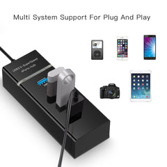 For Galaxy S8 & S8 + / LG G6 / Huawei P10 & P10 Plus / Xiaomi Mi 6 & Max 2 and other Smartphones, 4 Ports USB (Black)