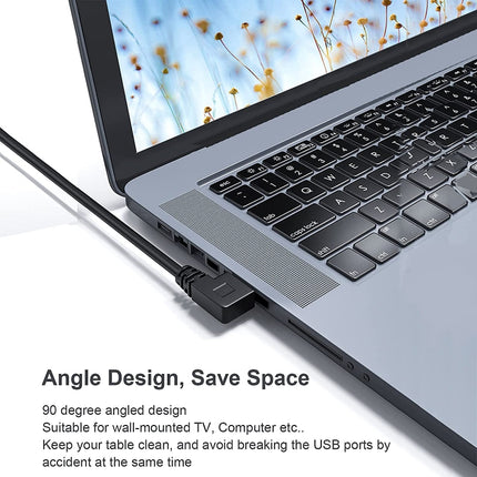 1m USB-C / Type-C 3.1 Male to USB 3.0 90 Degree Left Turn Adapter Cable