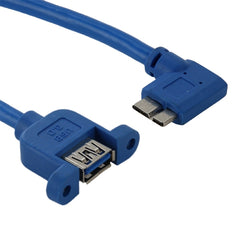 90 Degree Left Turn USB 3.0 Micro-B Male to USB 3.0 Female OTG Cable for Tablet / Portable Hard Drive, Length: 30cm, Micro BM to AF, length: 30cm