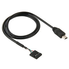 5 Pin Motherboard Female Header to Mini USB Male Adapter Cable, Length: 50cm, 5 Pin Motherboard to Mini USB