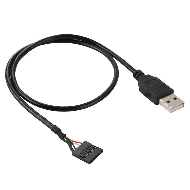 5 Pin Motherboard Female Header to USB 2.0 Male Adapter Cable, Length: 50cm, 5 Pin Motherboard to USB