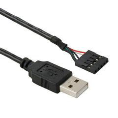 5 Pin Motherboard Female Header to USB 2.0 Male Adapter Cable, Length: 50cm, 5 Pin Motherboard to USB