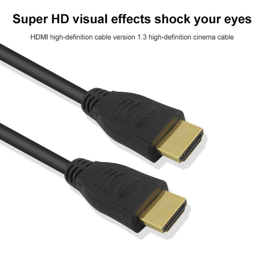 50cm HDMI 19 Pin Male to HDMI 19Pin Male Cable, 1.3 Version, Support HD TV / Xbox 360 / PS3 etc (Black + Gold Plated), Gold Plated HDMI, Length: 50cm