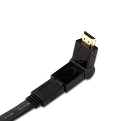 HDMI 19 Pin Male to HDMI 19Pin Female SWIVEL (180 Degree) Adaptor (Gold Plated), HDMI Male to Female (Gold Plated)