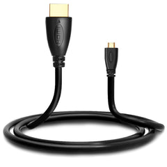 1.8m Gold Plated 3D 1080P Micro HDMI Male to HDMI Male cable for Mobile Phone, Cameras, GoPro, Gold Plated Micro HDMI, Length: 1.8m