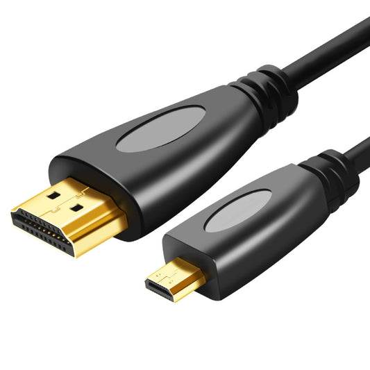 1.8m Gold Plated 3D 1080P Micro HDMI Male to HDMI Male cable for Mobile Phone, Cameras, GoPro, Gold Plated Micro HDMI, Length: 1.8m